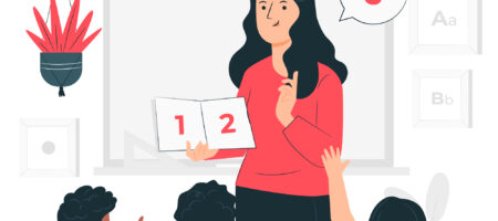 illustration d'une séance de cours pour enfants