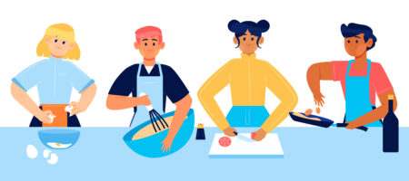 illustration d'une séance de pâtisserie