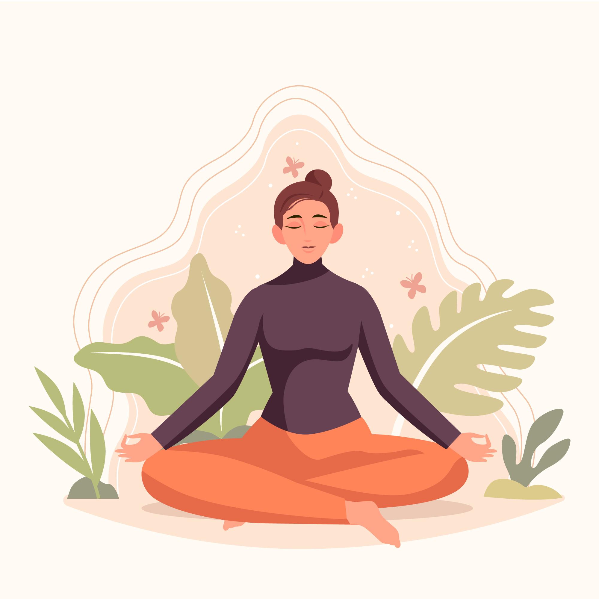 illustration de quelqu'un qui fait du yoga